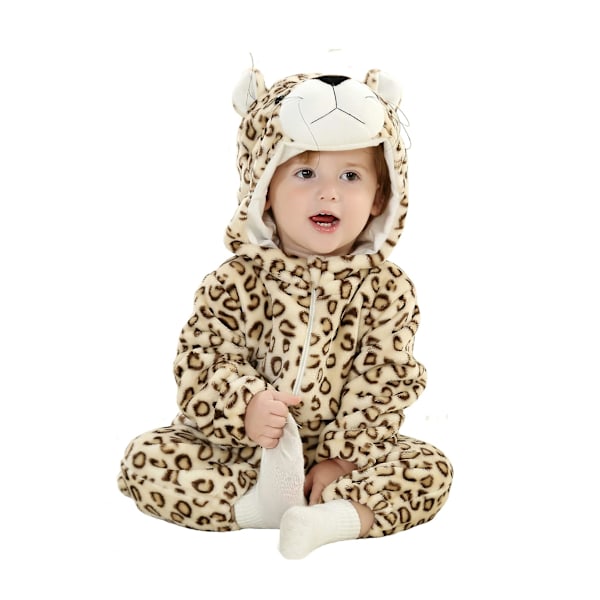 Reedca Taaperon Dinosaurusasu lapsille Söpö Hupullinen Asu Halloween Leopardi Leopard 12-18 Months