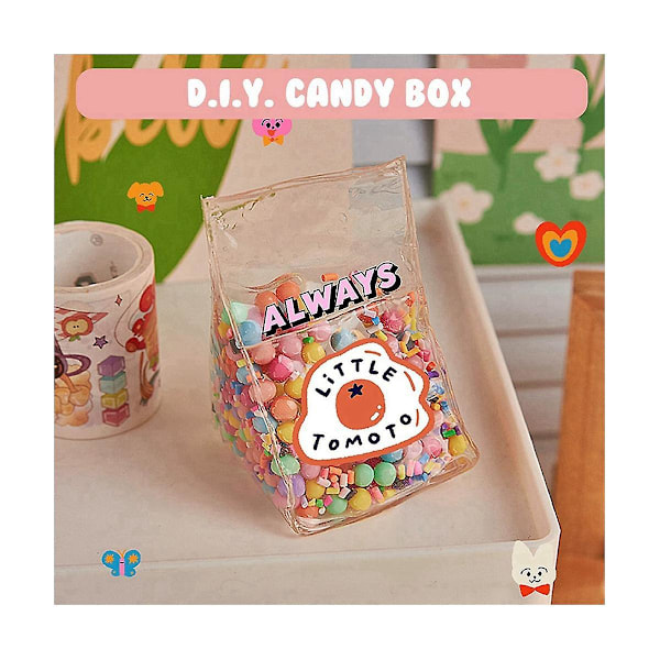 Färgad Nano-Tejp Bubbla Klibbig Boll DIY Elastisk Nano-Tejp Leksaker Dubbelsidig Bubbelbar Tejp