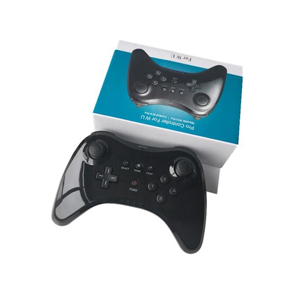 Pro Controller för Wii U, Trådlös Handkontroll, För Nintendo Wii U Handkontroll Gamepad Joystick Dubbel Analog (Svart)