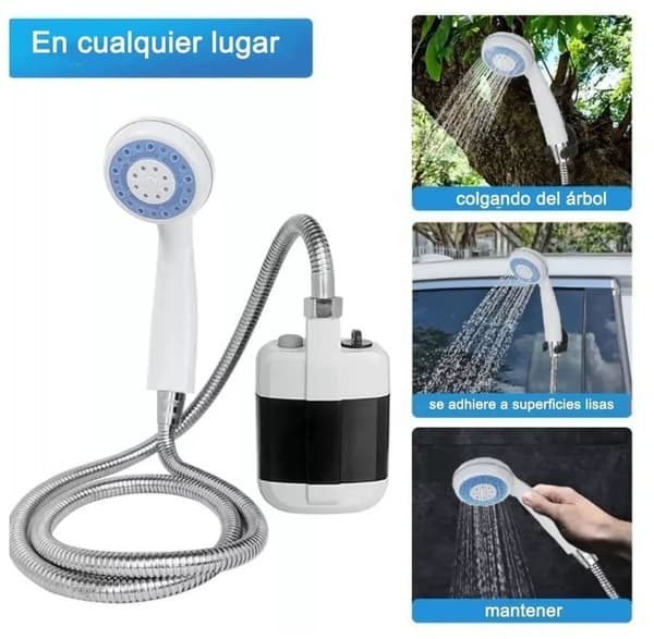 Bærbar batteridrevet elektrisk campingbruserpumpe til udendørs brug, lavet af ABS-materiale