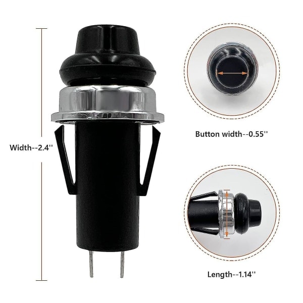 Ersättning för Weber tändare tryckknapp/brytare, passar Weber Spirit E/s-210 220 310 315 320 330 gasolgrillar[GKS] 2.5