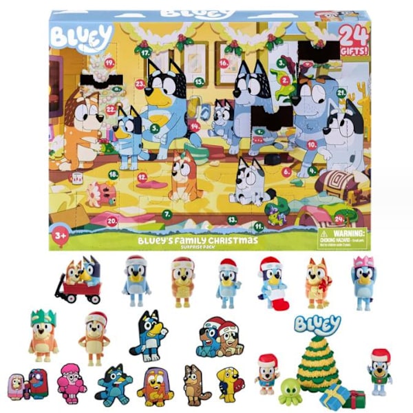 Christmas Bluey Figure 24 Days Countdown Advent Calendar Toys