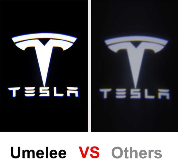 4 stk Tesla bildørlys, LED bildørlogolys, bildør