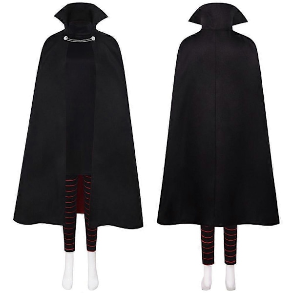 Vampyr Dotter Kostym Mavis Cosplay med Peruk Halloween Förklädnad Karneval Kostym med Kappa With cape 3XL