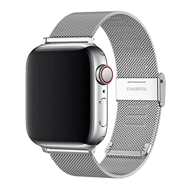 Länk Armband Rem för Apple Watch Ultra 2 Band 49Mm 45Mm 44Mm 42Mm 41Mm 40Mm 38Mm Milanese Mesh Correa I Iwatch 9 8 7 6 5 4 3 Roséguld rosegold ultra 1 2 49mm