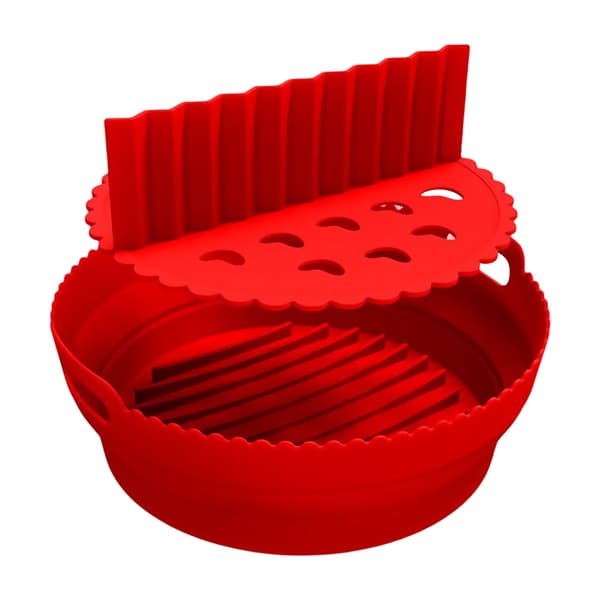 Silikonform för Air Fryer, Rund, Multifunktionell, Grå Gray Folding