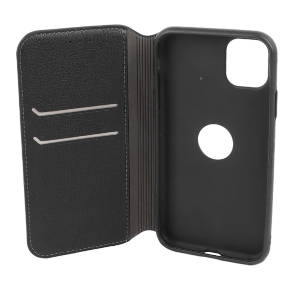 Retro Mobiltelefon Flip Case Mobiltelefonholder Lommebok Beskyttende TPU-deksel for Iphone Svart for IPhone 11[GKS] 0.1