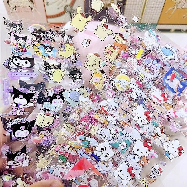 20 Ark/Sæt Tegneserie Dyre Stickers Familie Serie Sanrio Kuromi HelloKitty Stickers DIY Legetøj Ingen Gentagelser