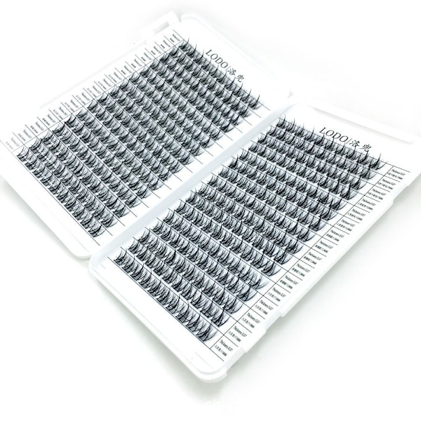 320 individuella lösögonfransar i kluster 3D 10MM 10MM 10mm