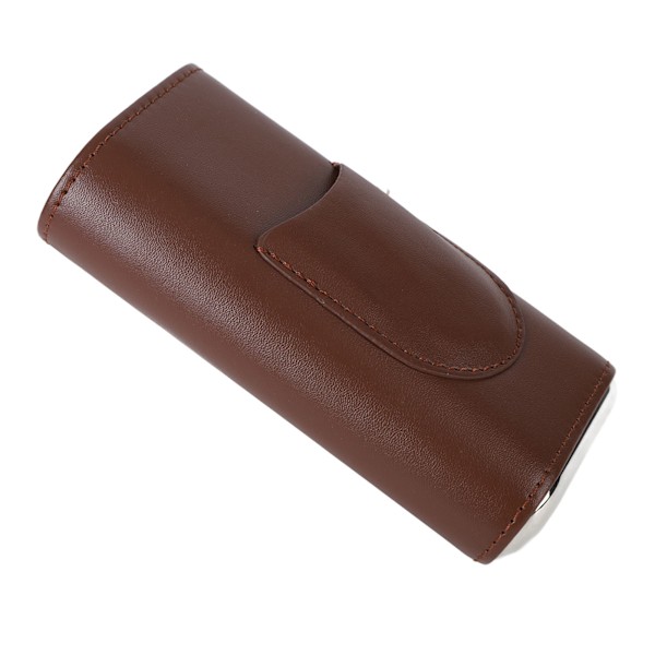 3 Fingers Cigar Etui Fashion Elegant Kunstlæder Letvægts Bærbar Cigar Humidor Boks til Rejse Daglig Kaffe