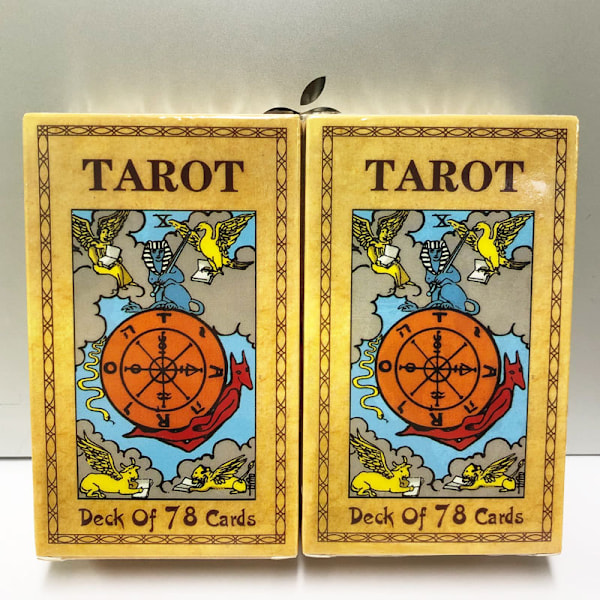 Tarotkortstokk med guidebok for nybegynnere, inkludert fargerik guidebok, tradisjonelle tarotkort Klassisk tarotkortstokk 78 kort