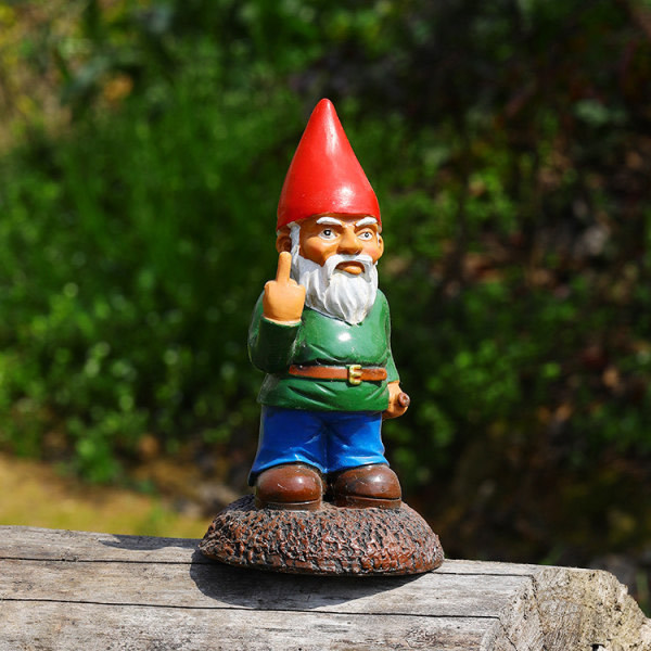 15 CM Evil Gnome Resin Staty