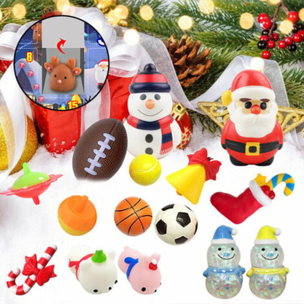 Fidget Toys Sæt Julekalender Med 24 Antistress Legetøj Pakke Blind Box Anti Stress Relief Legetøj Børn Til Jul