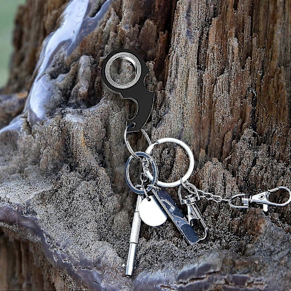 Nøglering, Spinner Fidget Ring Legetøj, Nøgle Spinner, Spinnende Nøglering