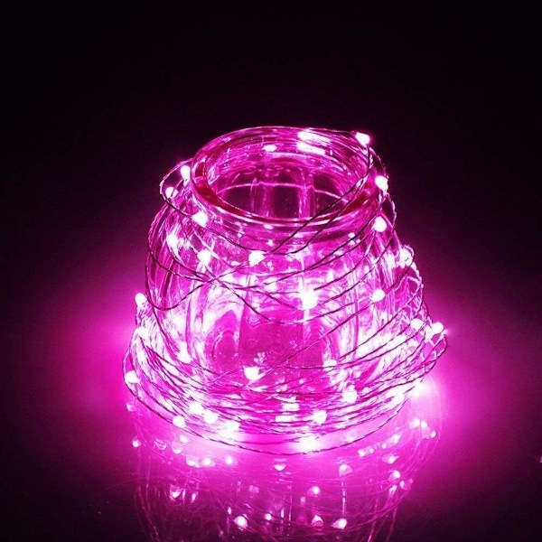 30 LED 3M rosa ljusslinga, perfekt för