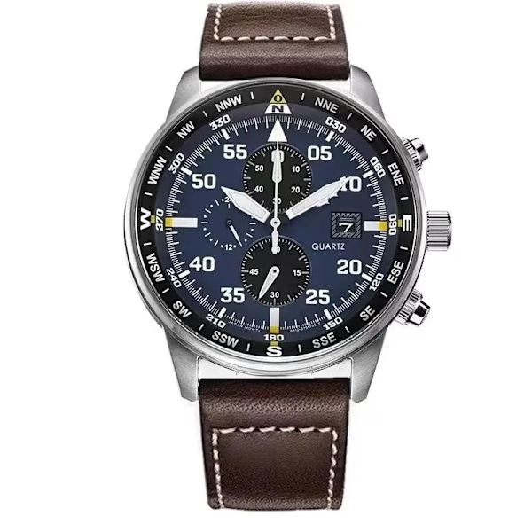 Citizen Mode Miesten Ruostumattomasta Teräksestä Valmistettu Kellon Lyksellinen Kalenteri Kvarts Kellon Liikekello Miehille Kello Montre Homme blue brown