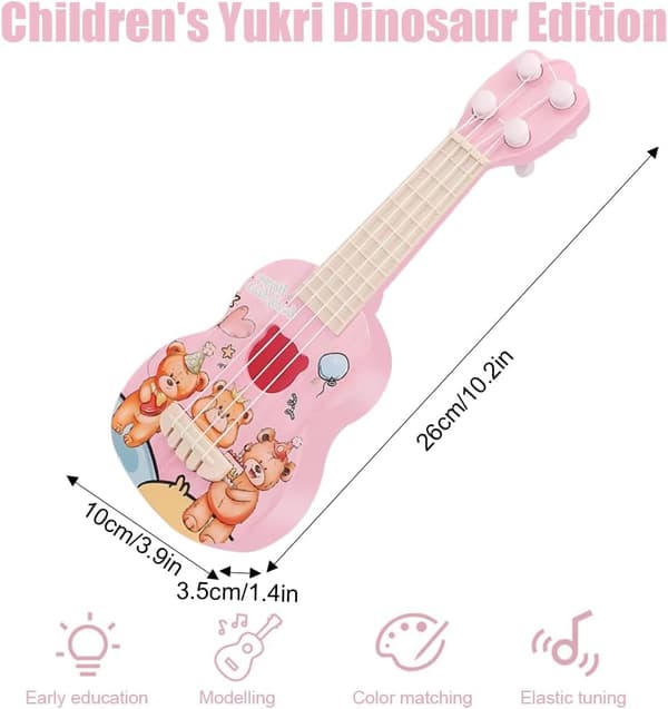 Barnukulele 26cm Barnukulele Gitarrleksak Björn