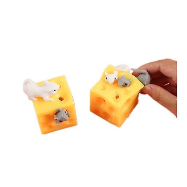 HHL Cheese Finger Squeeze Stress Relief Leksaker och roliga möss