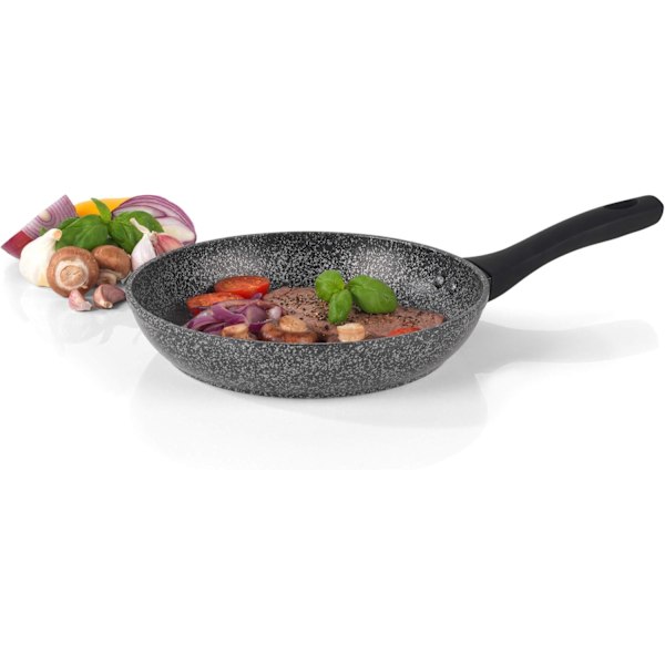 24 cm stekpanna med non-stickbeläggning, smidd aluminium, slitstark non-stickbeläggning, PFOA-fri - induktion, diskmaskin- och metallredskapssäker
