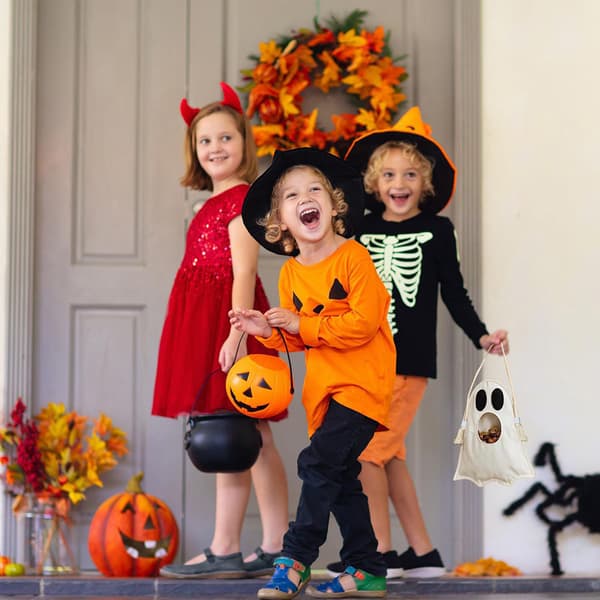 DIY Halloween Spøkelse Knask-eller-snop-pose Mønster off white