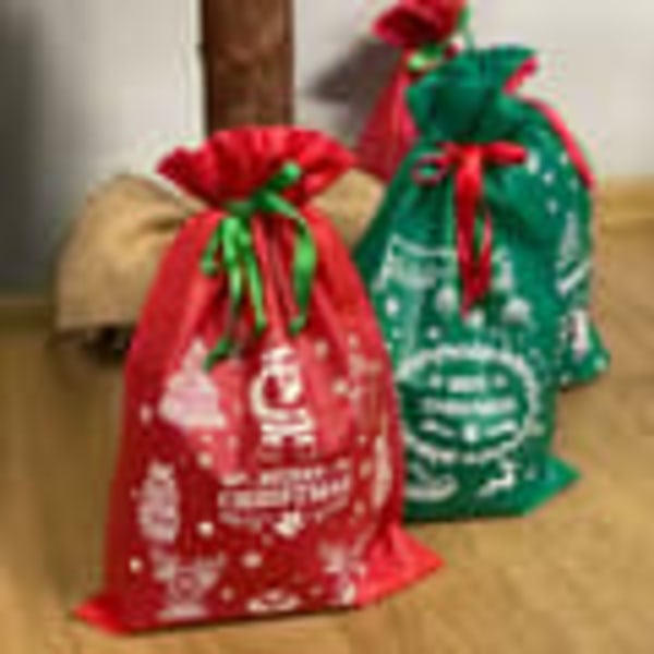 4-Pakning Juleposer / Gavepose - 45x29cm