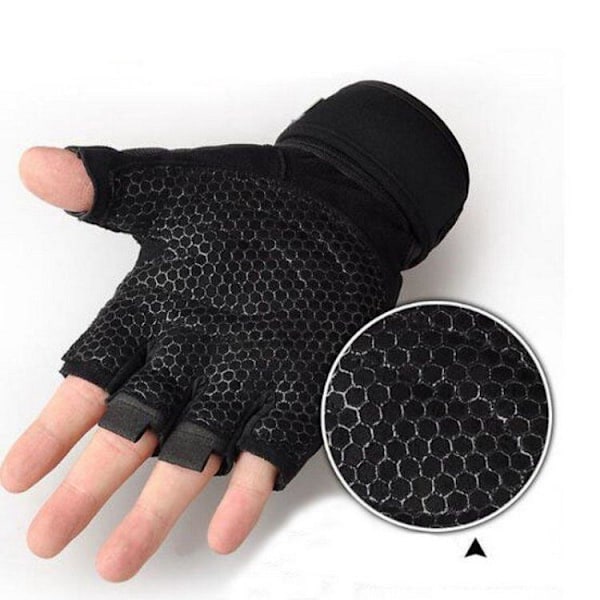 Träningshandskar - Gymhandskar för Bättre Grepp Svart Black m