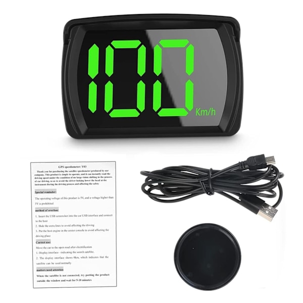 Bil Digital Hastighetsmätare Kmh 2,8 Tum Display Skärmbil Head-up Display Gps Speedometer Kmh Hastighetsvarning Head Up Display För Alla Bilar