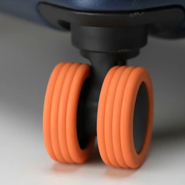 8 st Resväskehjulskydd Silikon Resväsketillbehör Hjul Orange
