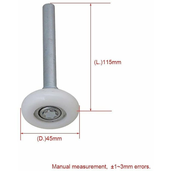 Garasjeport Ruller, 4 Pakk Nylon Forseglede Kulelager Garasjeport Ruller med 115mm Aksel