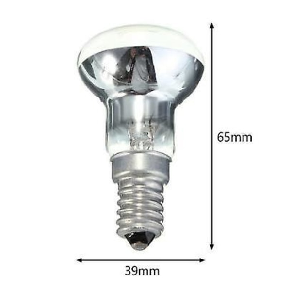 Lava lamper, 5 stk., R39 E14 Lille Edison fatning, Spotlight Halogen pære 40w Varm hvid 3000k