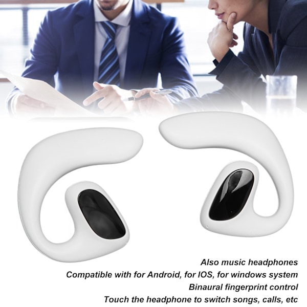 Bluetooth-käännöskuulokkeet 144 kielellä, stereokäännöskuulokkeet latauskotelolla Androidille ja iOS:lle, valkoinen
