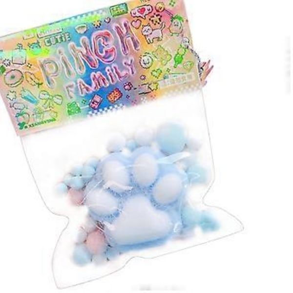 Taba Cat Squishy Leksaker, Katt Tassar Mochi Squishy Stress Relief Squishies (Blå)
