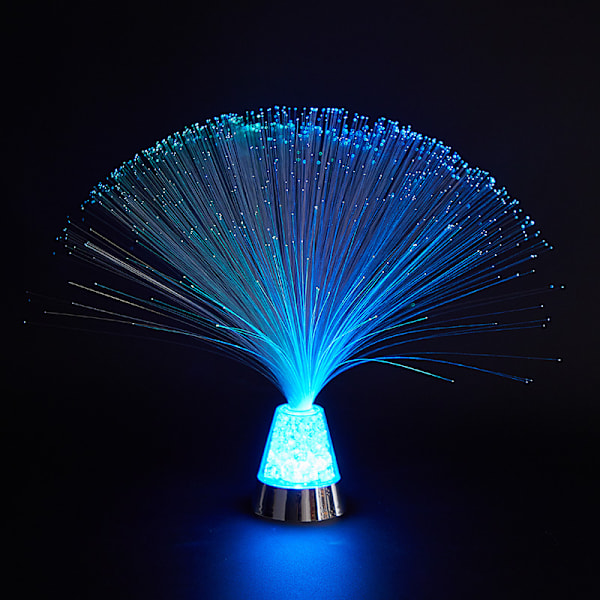 Färgglad glödande bas med optisk fiberljus med stjärnor överallt