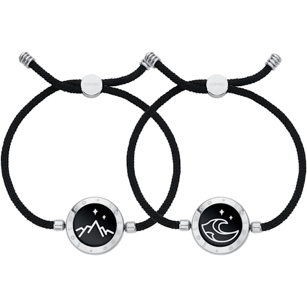 Långdistans-touch-armband för par, vibration och ljus för kärlekspar armband B