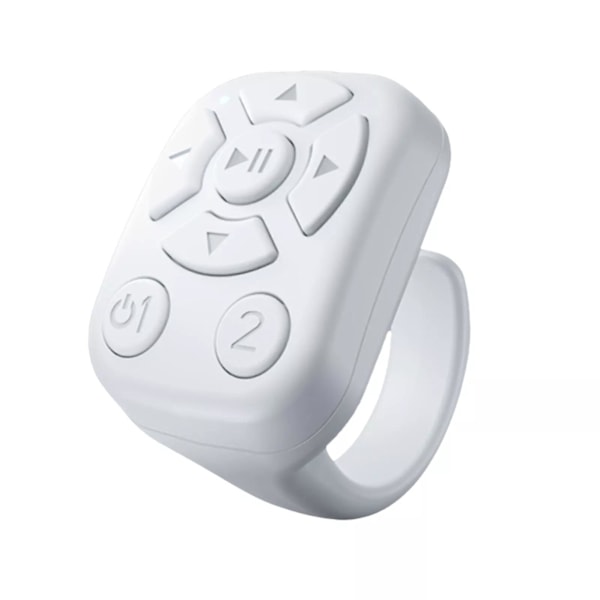 Tiktok Bluetooth Fjernkontroll Scroll Ring Sidevender Fjernkontroll White