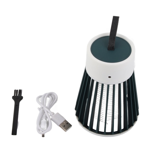 Myggdödande lampa med låg ljudnivå och låg strålning, USB-laddning, multifunktionell bärbar mygglampa för hem och camping [Rak pluggmodell] (Green)Type1