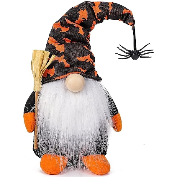 Halloween Faceless Dwarf Doll, Spider Bat Autumn Harvest Dwarf Farm Elf Dwarf Plush Decorations, Autumn Handmade Figures