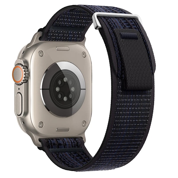 Trail Loop rem til Apple Watch Band 44mm 40mm 45mm 41mm 42 44 45 mm Sportsarmbånd iwatch Ultra 2 49mm series 9 8 se 7 6 5 4 3 sort blå2 black blue2 black blue23 41mm 40mm 38mm