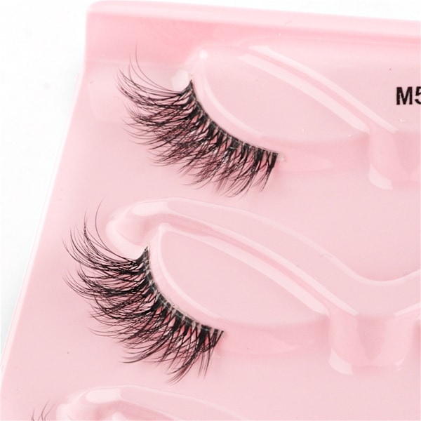 Halve Vipper Naturlig Look Wispy ved-Øyet Øyevipper 3D Løse Øyevipper Fluffy-Myke 10 Par Falske Mink Kunstige Vipper Sett C