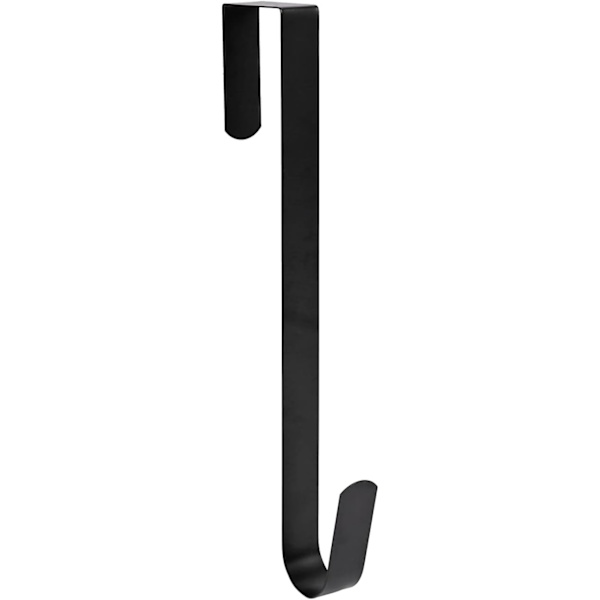 12\" Dörringskrok, Enkelkrok på Metalldörr, Svart (1)