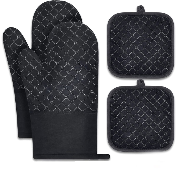 Oven Gloves Heat Resistant Oven Mitts Potholders Set of 4