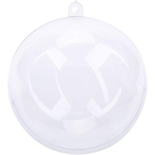 20-pack 4-tums klar plastfyllbar prydnadsboll, för jul, bröllop, fest, heminredning