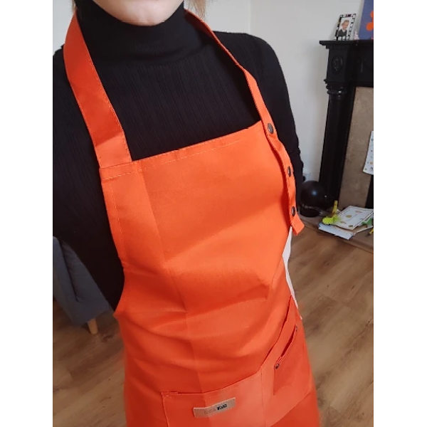Grillforklæde til køkkenet orange