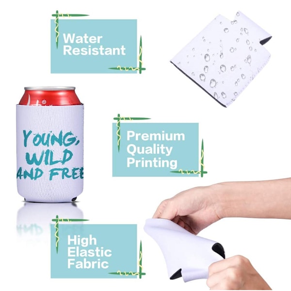 Sublimeringsämnen Burk Kylare - 12-pack Neopren Öl Kylare