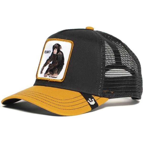 Mesh Djurbroderet Snapback Hat Orangutang Chimpanzees