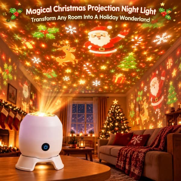 Magisk juleprojektions-natlampe USB juleprojektor til indendørs brug 2pcs
