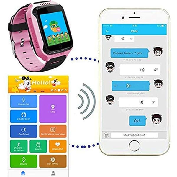 GPS Smartwatch Telefon til Børn - Touch Screen Smartwatch til Børn wi