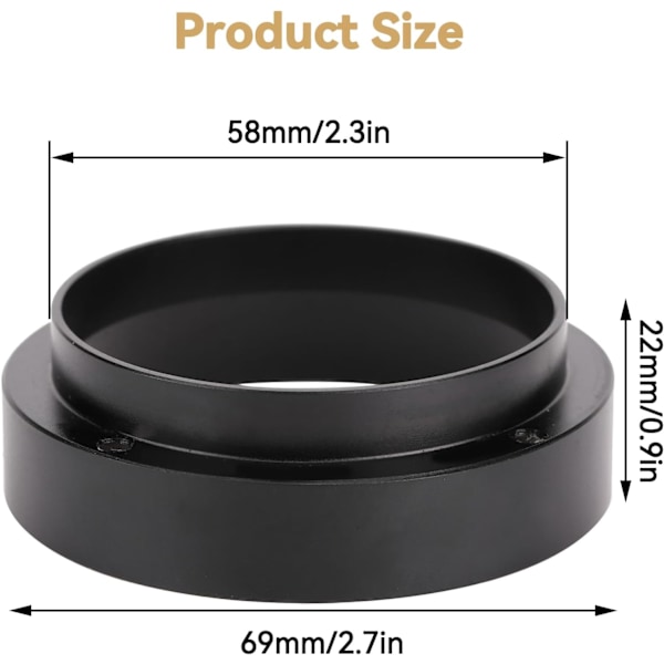 58mm Espresso Doseringstratt Kaffe Dosering Ring Tillbehör Kompatibel