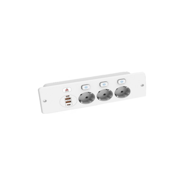 INF Europæisk Standard Indbygningsstikdåse White White
