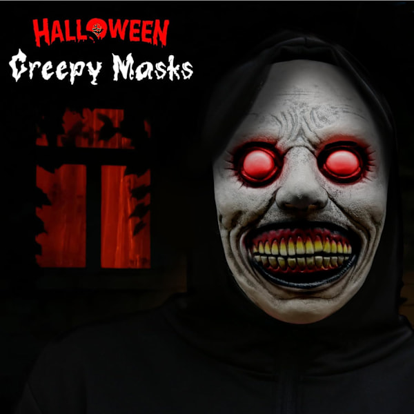 Desdfcer Halloweenmask, läskig Halloweenmask för kvinnor och män, Halloweenkanin Scary Mask